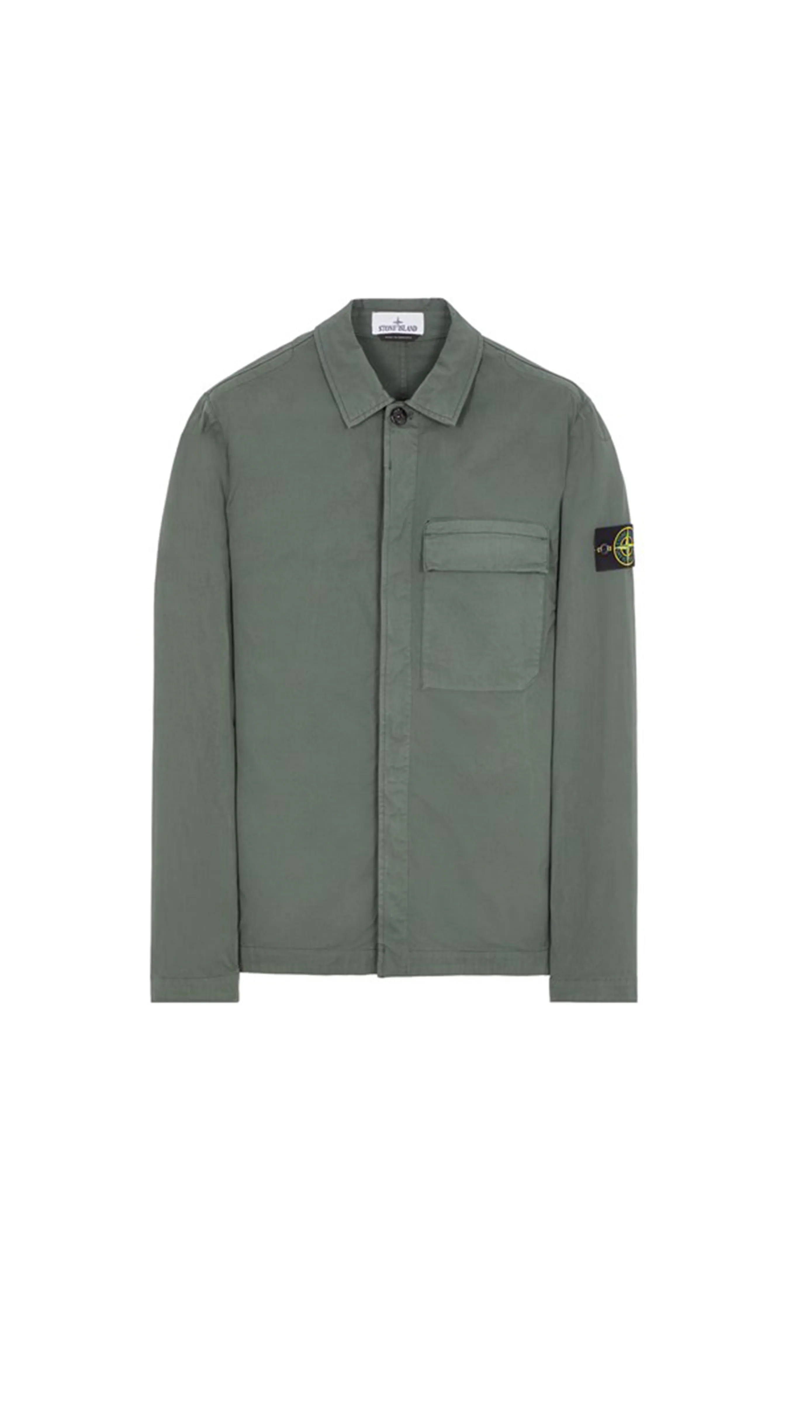 10710 Twill Stretch-tc Regular Fit Overshirt - Musk Green