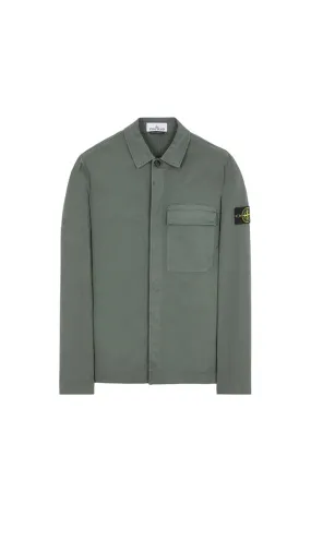 10710 Twill Stretch-tc Regular Fit Overshirt - Musk Green