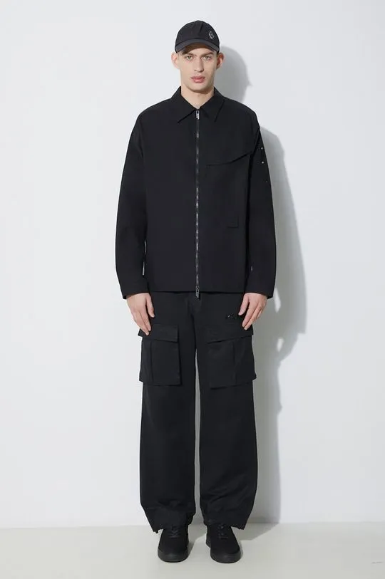 A-COLD-WALL* Zip Overshirt black color ACWMSH138A