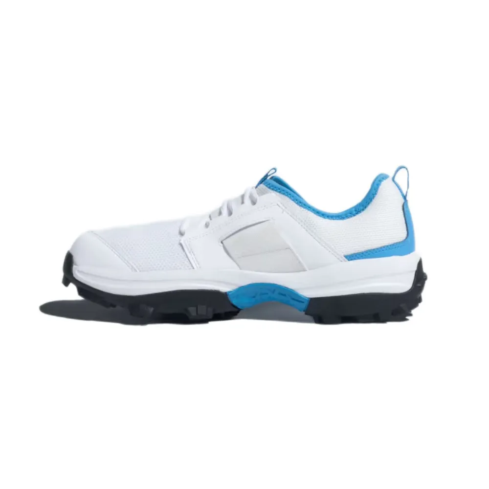 Adidas Men's Cricup 23 Cricket Shoe (Cloud White/Core Black/Pulse Blue)