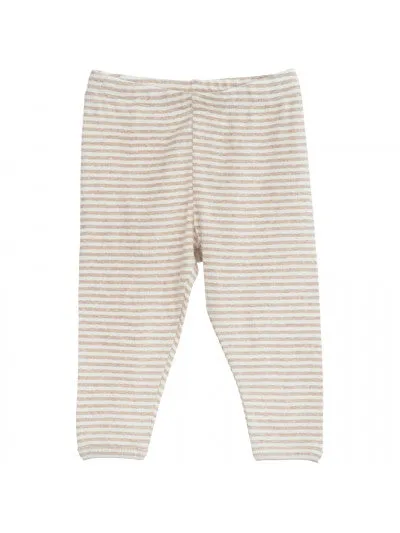 Baby Leggings Striped - Oat/Ecru M105