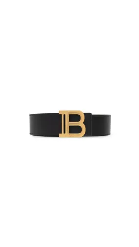 Balmain Logo Buckle Belt - Black