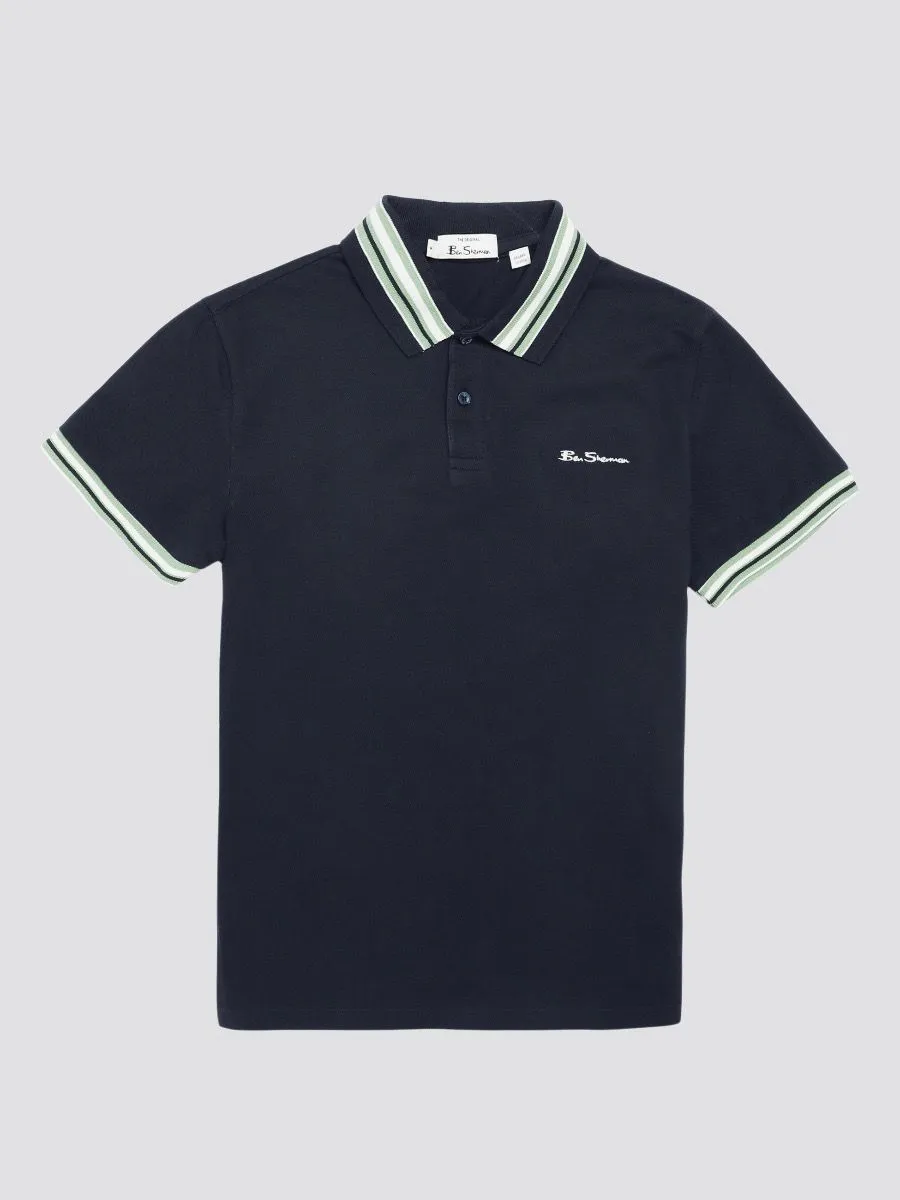 Ben Sherman House Collar Short Sleeve Polo Shirt Dark Navy