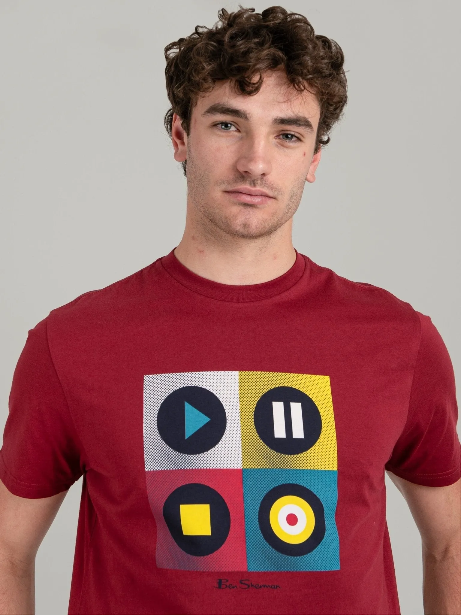 Ben Sherman W76135 Play Tee Shirt Berry