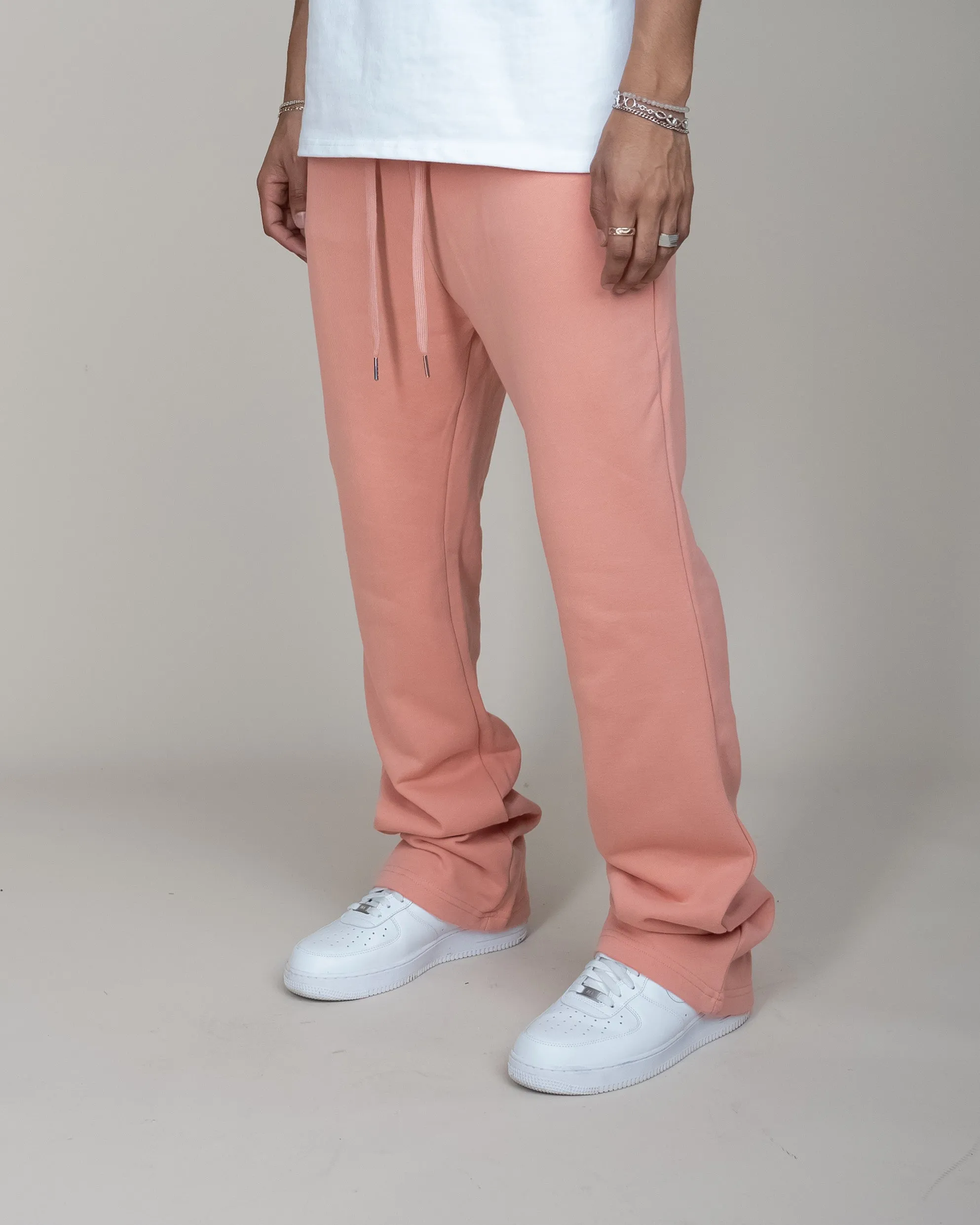 BIG N TALL PERFECT FLARE SWEATPANTS-DARK PINK