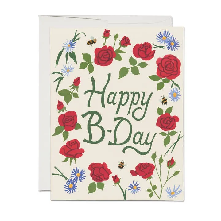 Blooming Roses Birthday Greeting Card