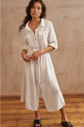 Charli - Cassis Shirt Dress - White