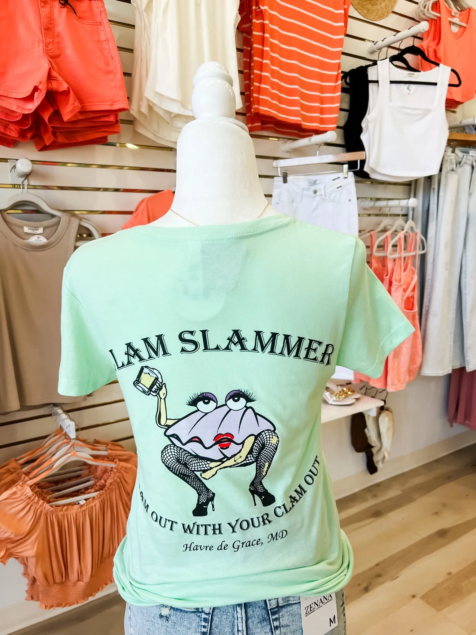 Clam Slammer V-Neck Tee