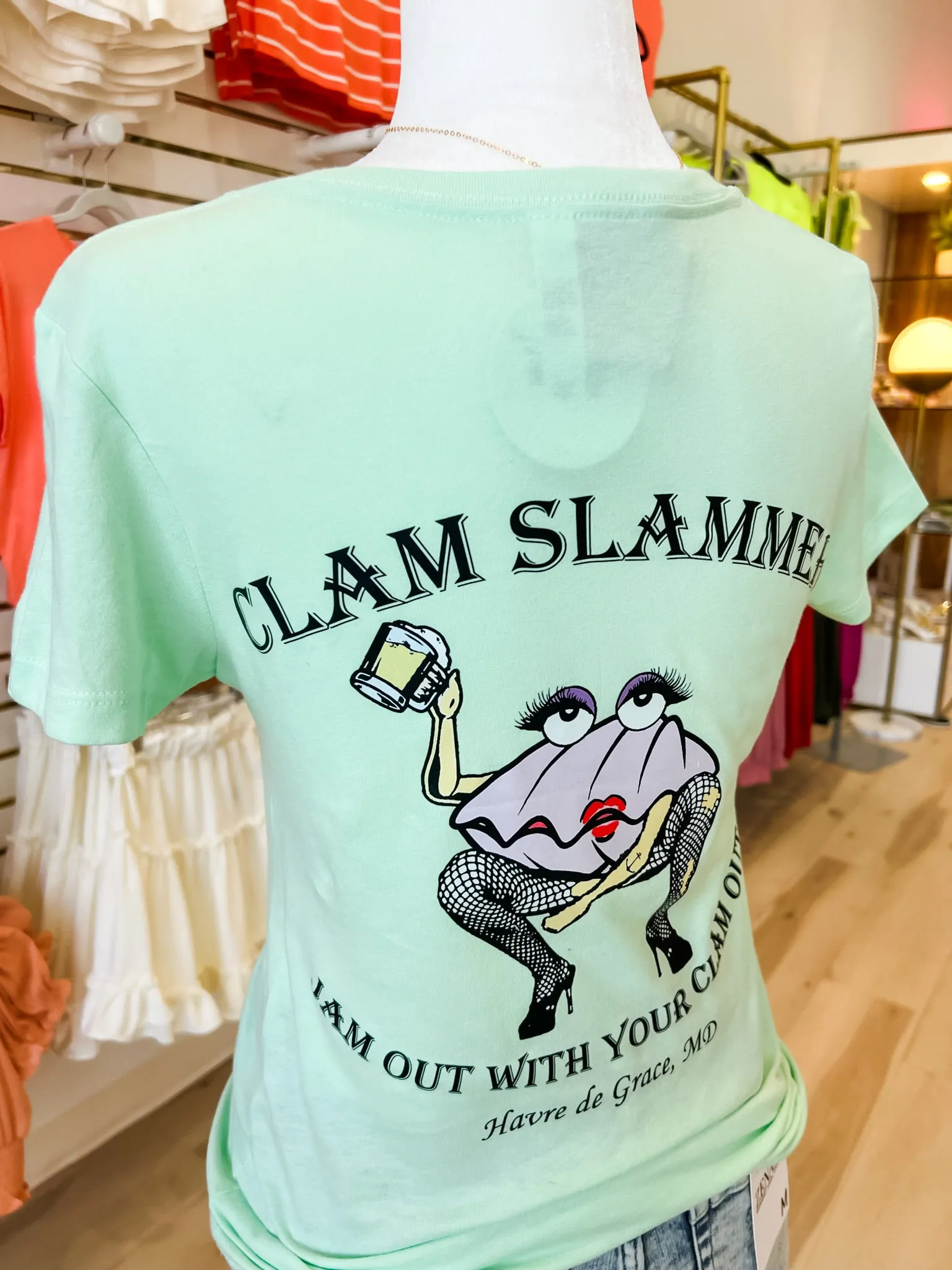 Clam Slammer V-Neck Tee