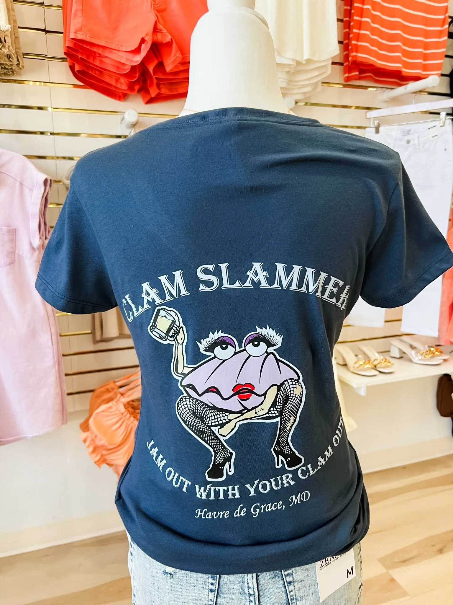 Clam Slammer V-Neck Tee