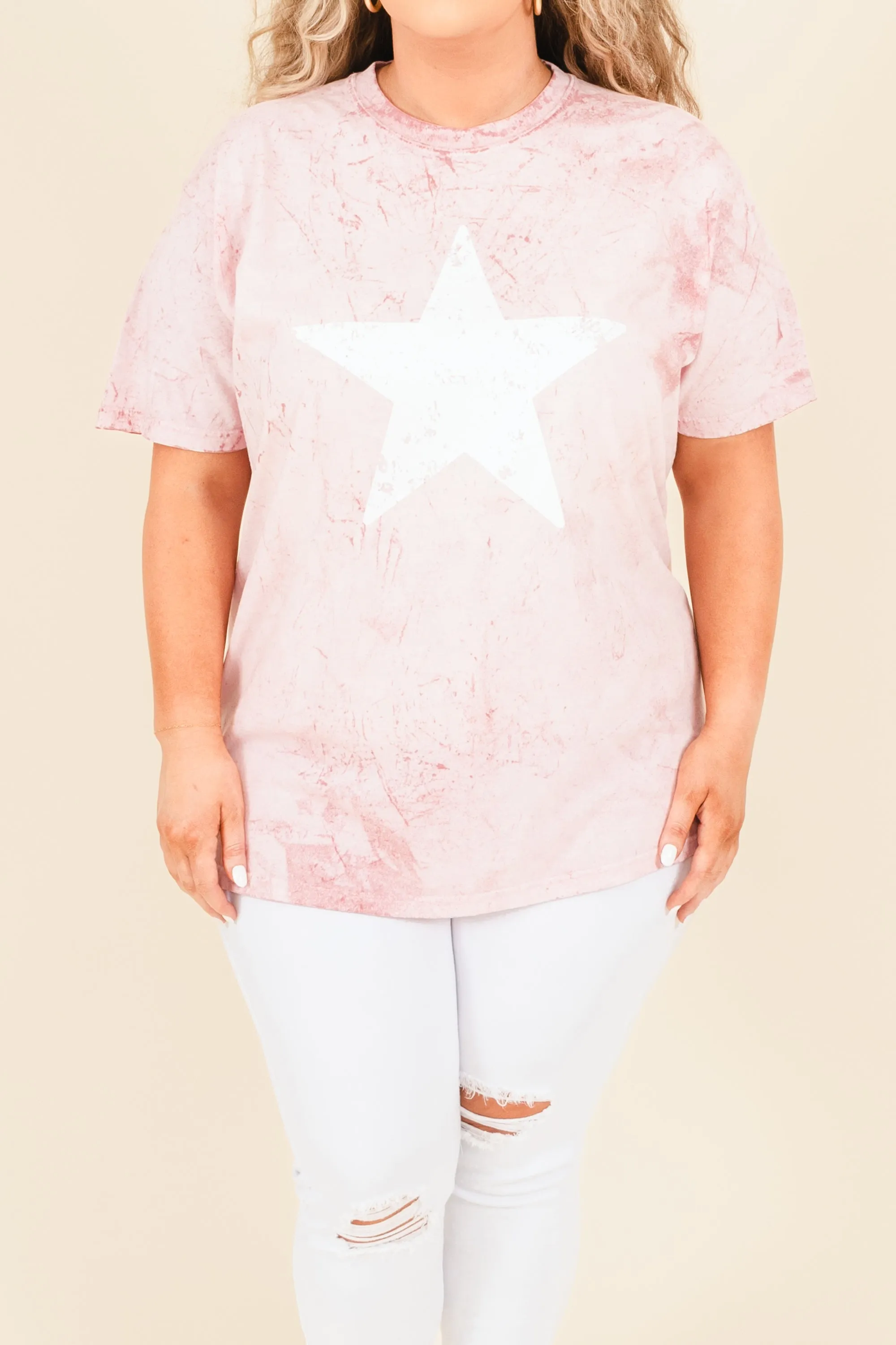 Comfort Colors: Bold Stars For Bright Stripes Tee, Clay Colorblast