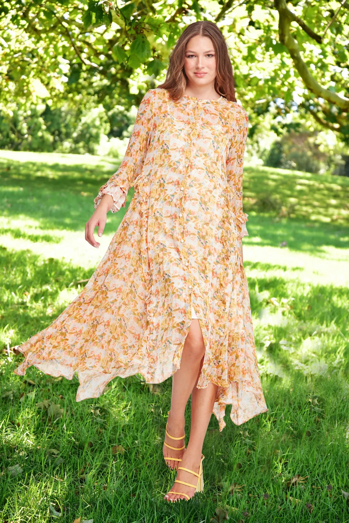 COOPER by Trelise - Pleats of Paris Dress Yellow Floral