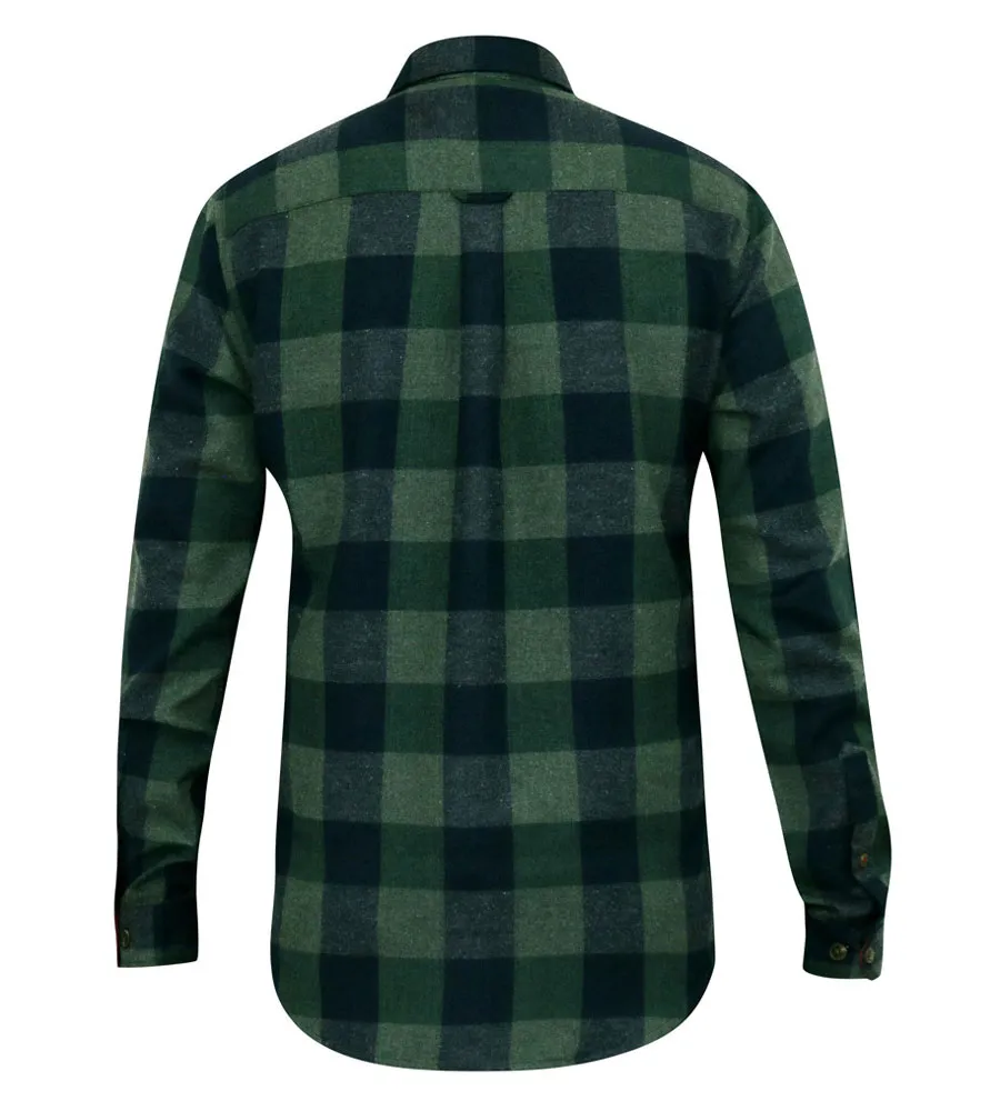 D555 Mens Long Sleeve Check Overshirt With Two Patch Pockets (GARFIELD)