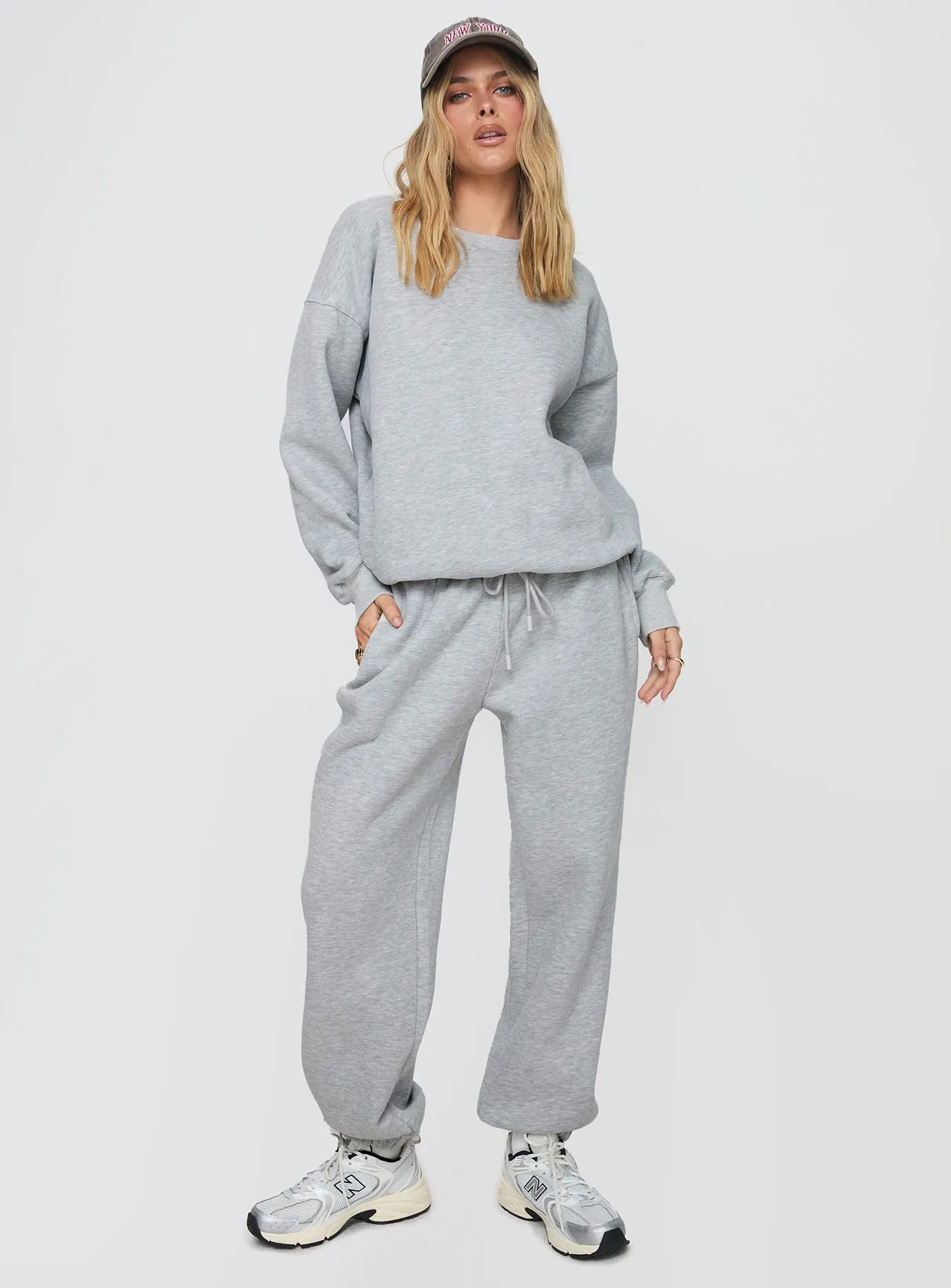 Dream Fleece Ankle Cuff Sweatpants Grey Marle