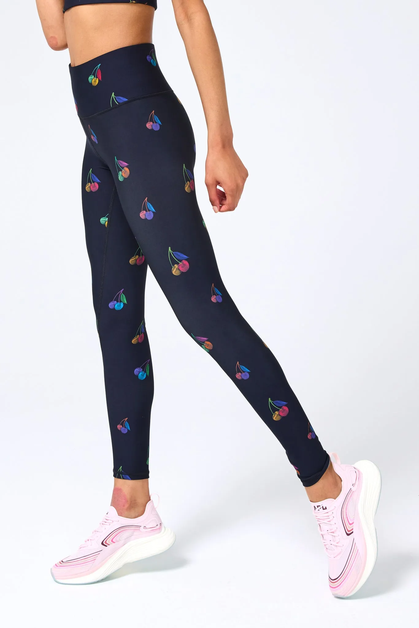 DuoKnit Leggings in Black Halftone Cherries