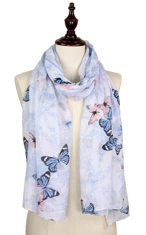 EAS9261 Butterfly Print Oblong Scarf