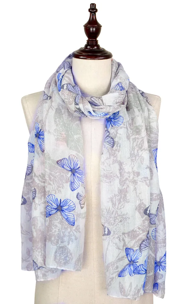 EAS9261 Butterfly Print Oblong Scarf