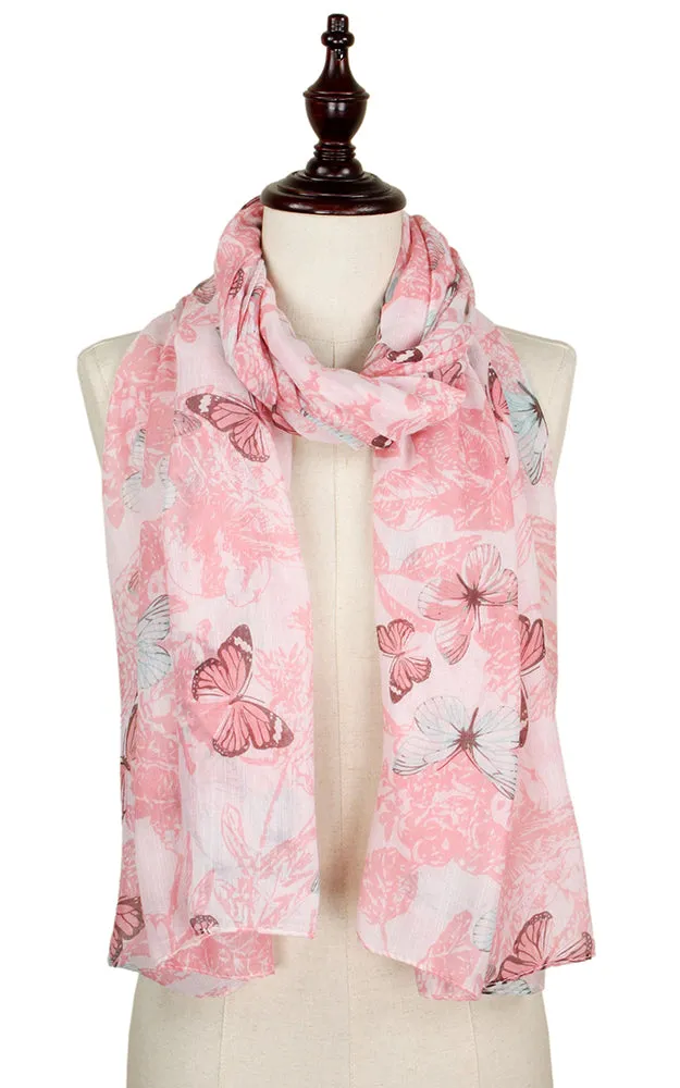 EAS9261 Butterfly Print Oblong Scarf