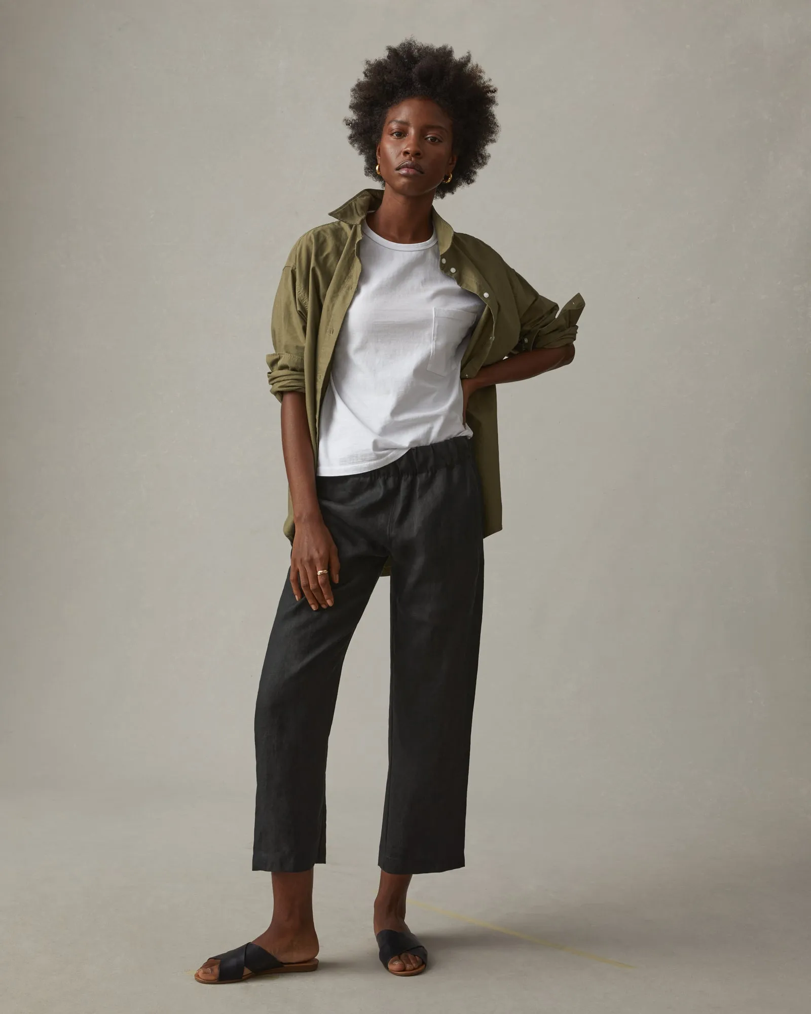 Easy Linen Pant - Meteorite