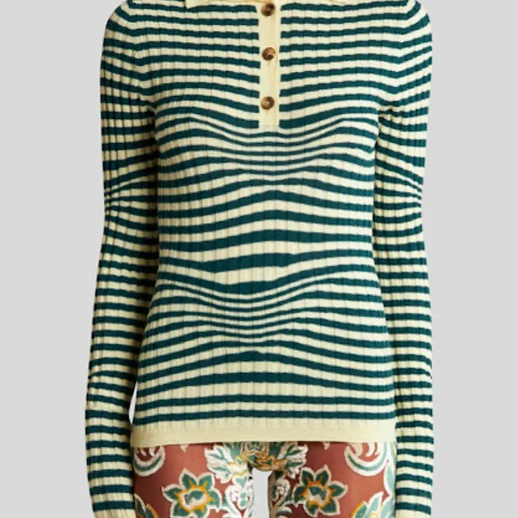 ETRO  |Stripes Casual Style Wool Long Sleeves Elegant Style Logo