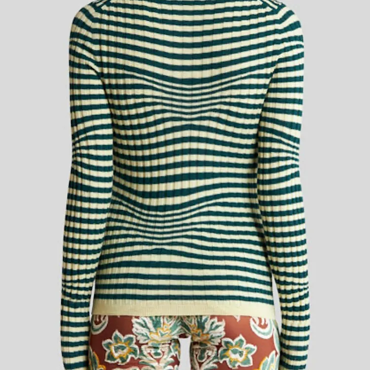 ETRO  |Stripes Casual Style Wool Long Sleeves Elegant Style Logo