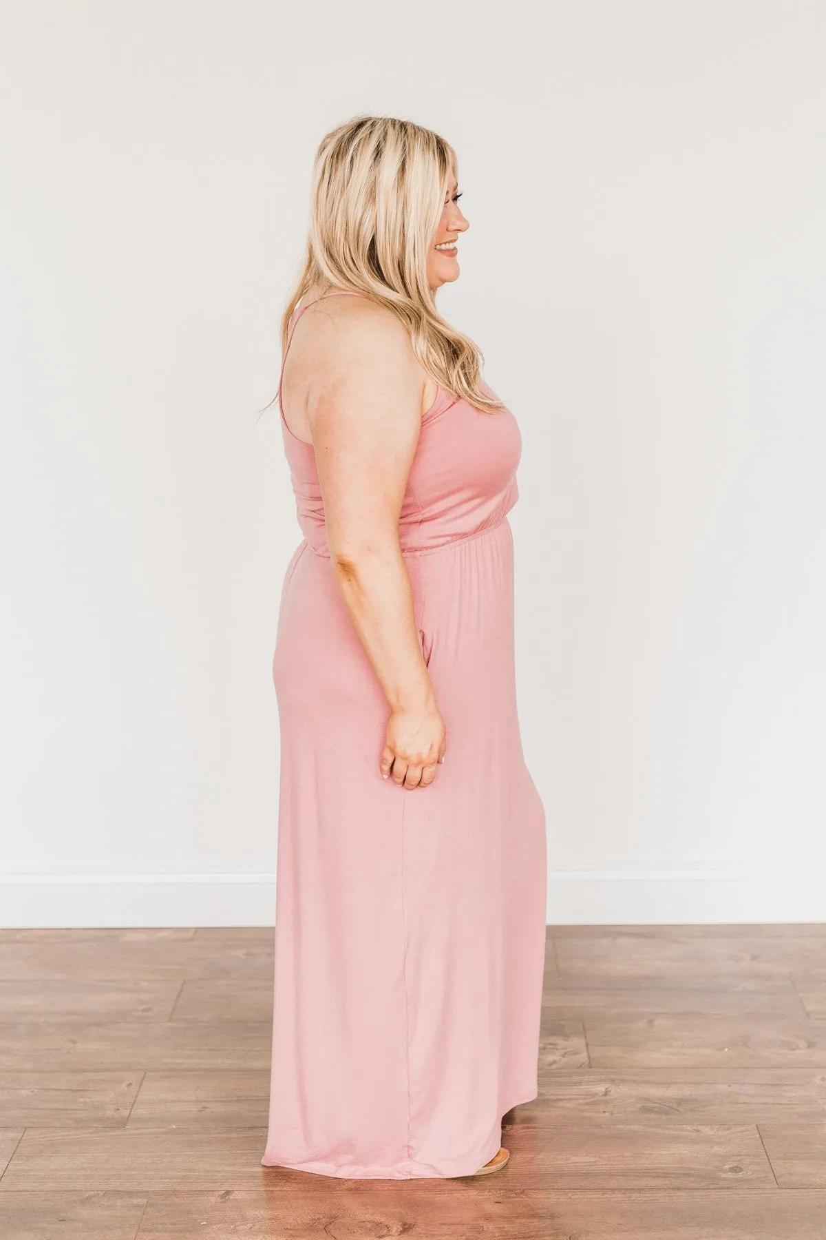 Everlasting Elegance Maxi Dress- Dusty Mauve Pink