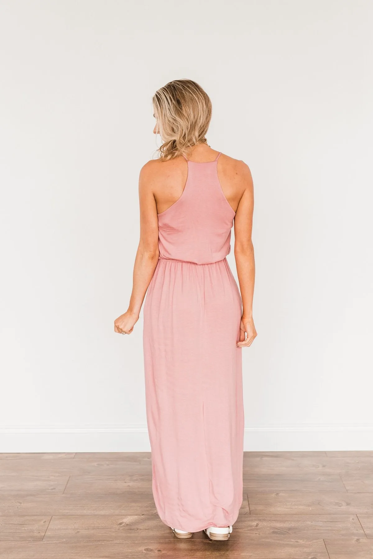 Everlasting Elegance Maxi Dress- Dusty Mauve Pink