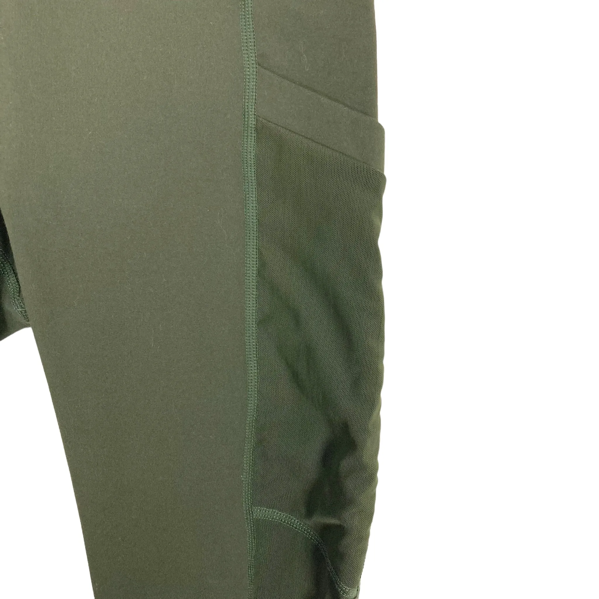 Fabletics Forest Green with Pockets and Mesh Detail Leggings- Size ~S (Inseam 26”, see notes)