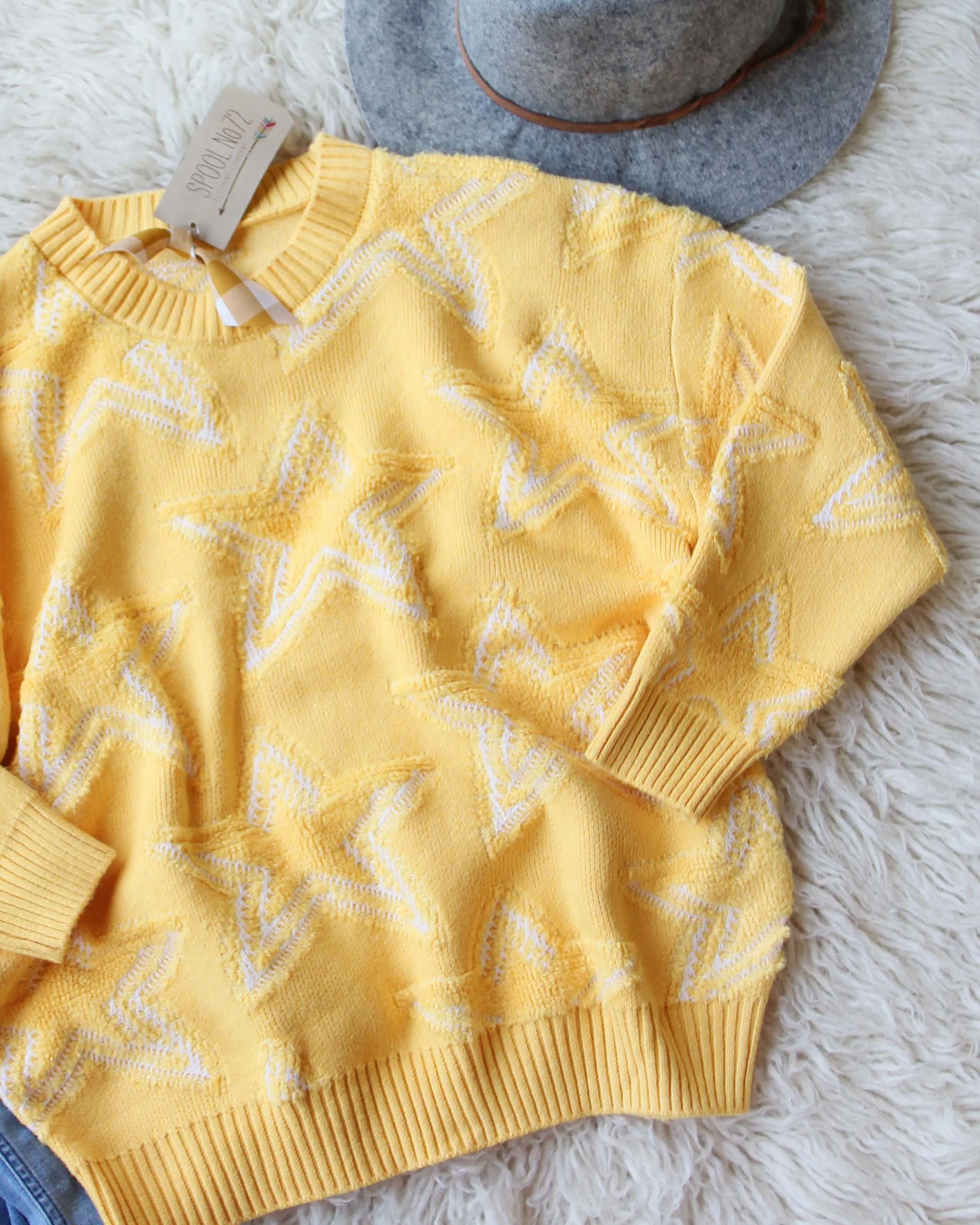 Falling Star Sweater in Daffodil