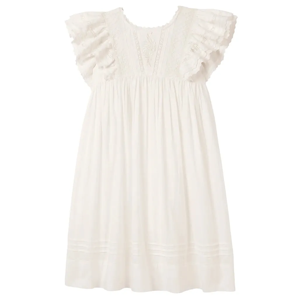 Faune Child Zinnia Dress Pure White