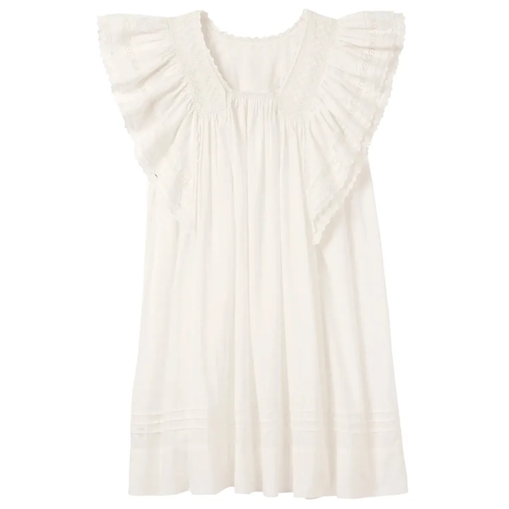 Faune Child Zinnia Dress Pure White