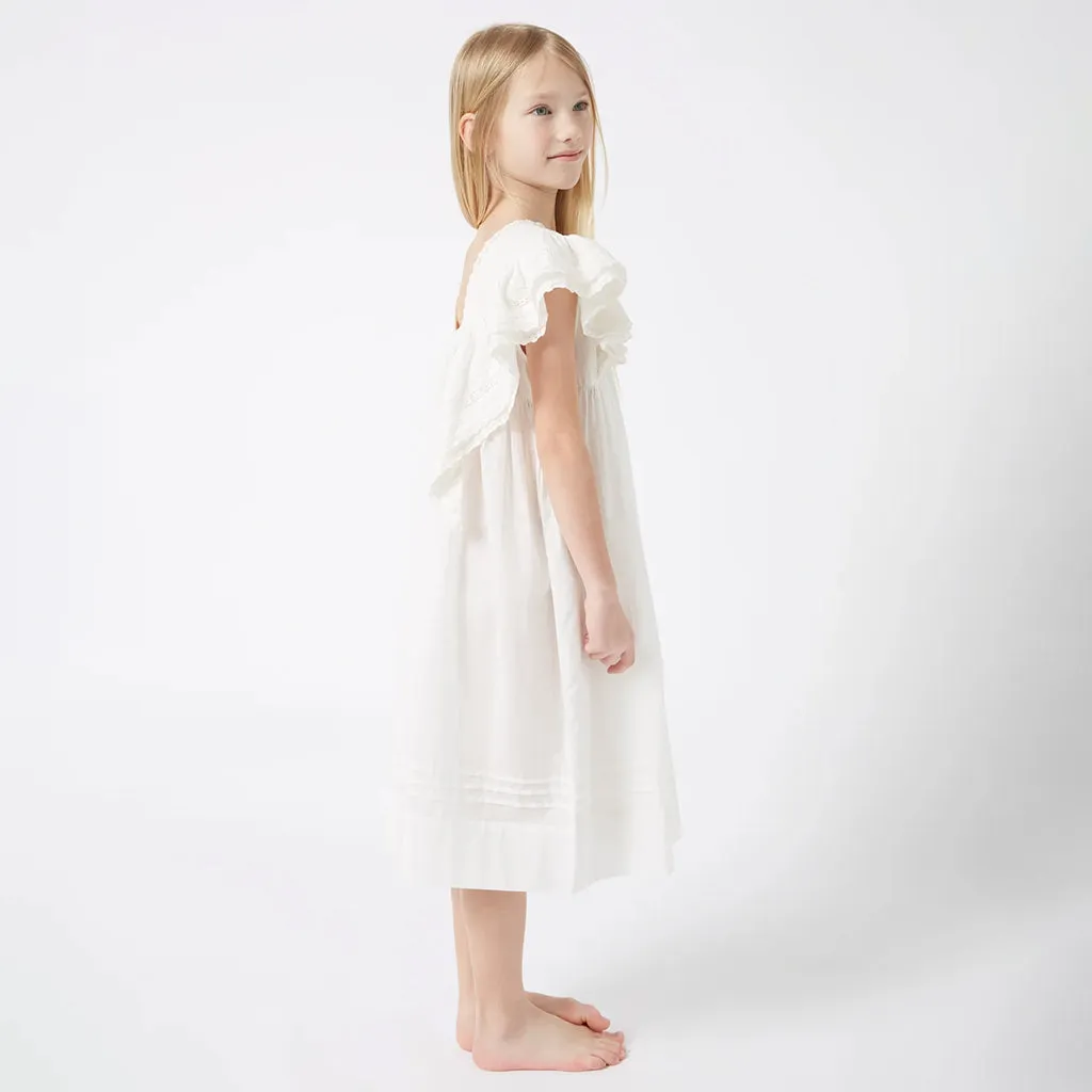 Faune Child Zinnia Dress Pure White