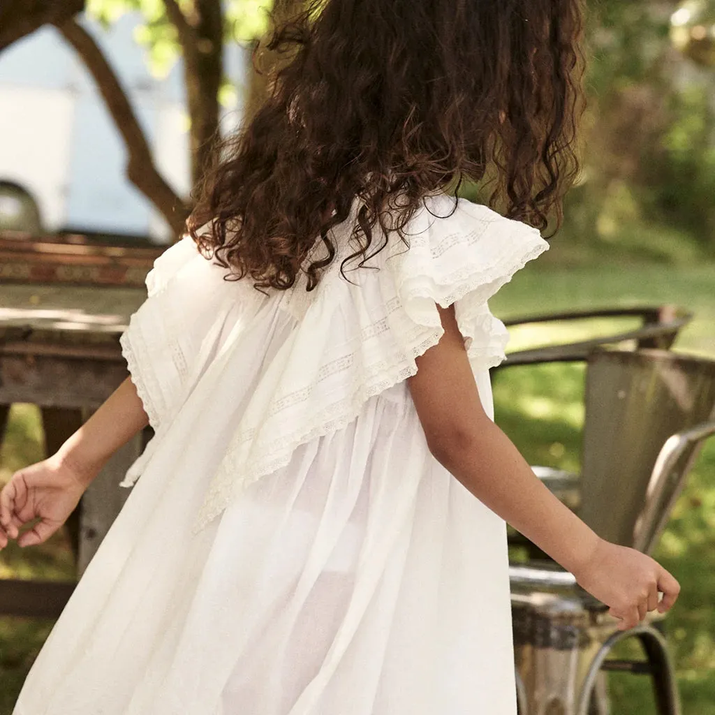 Faune Child Zinnia Dress Pure White