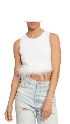 Feather Sequin Top