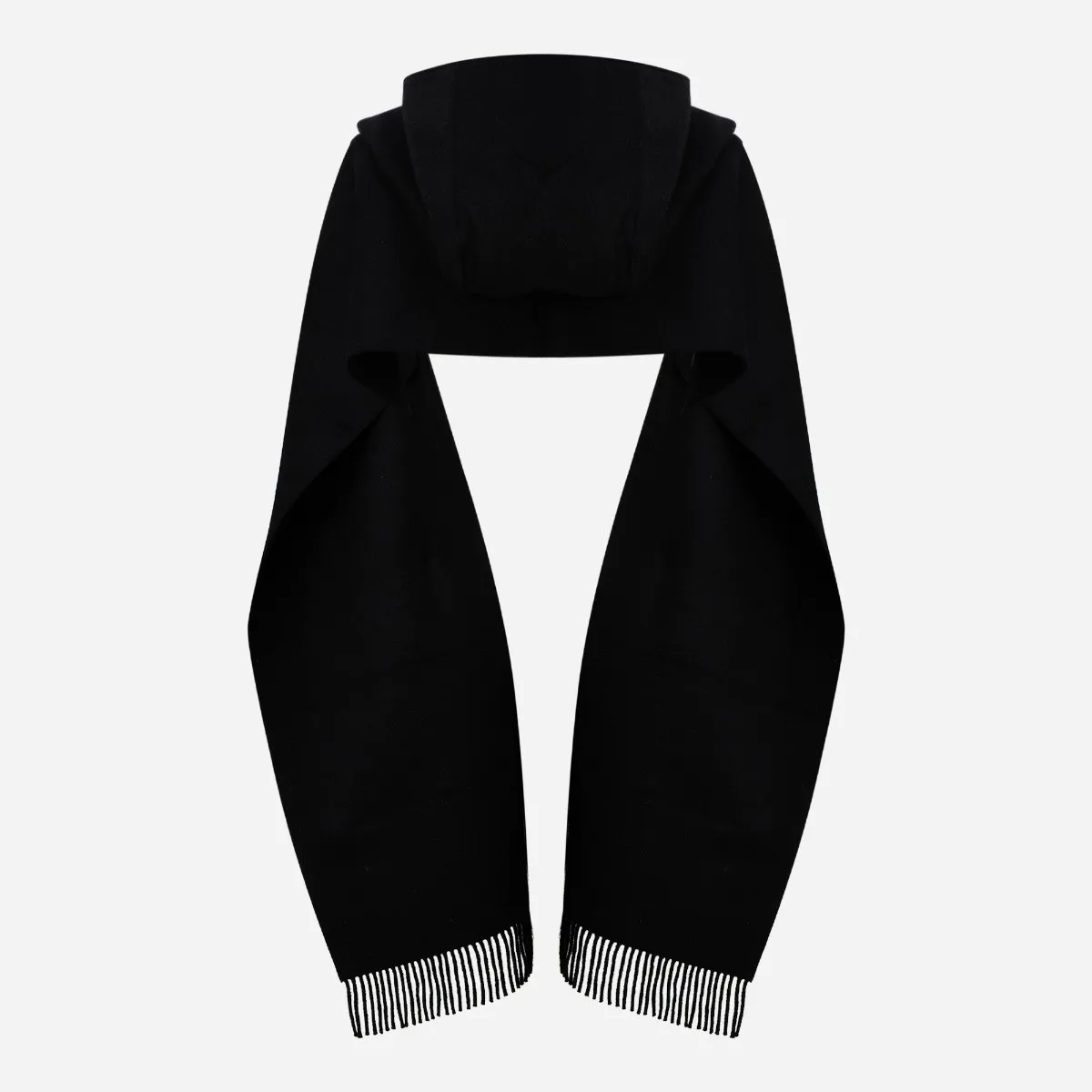 FENDI   Black Wool Cashmere Scarf 