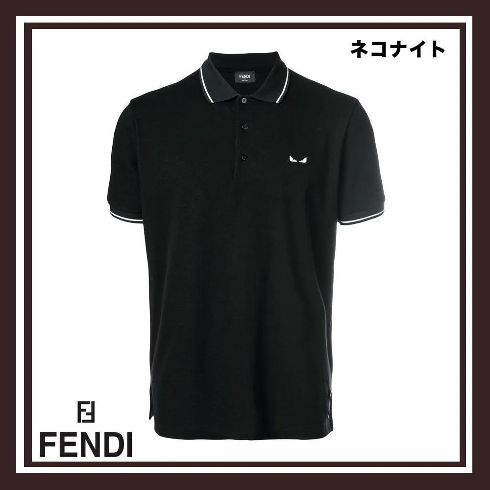 FENDI  |Luxury Knitted Polo Shirts Polos