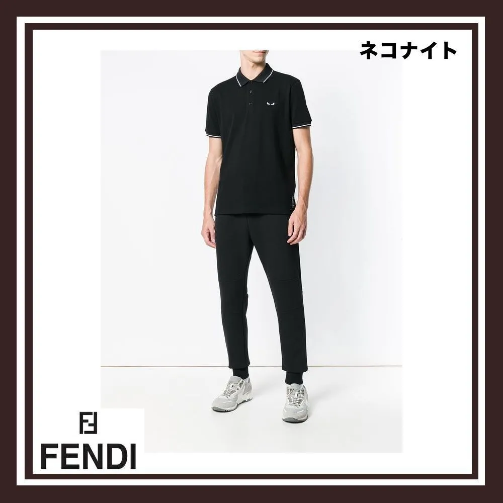 FENDI  |Luxury Knitted Polo Shirts Polos