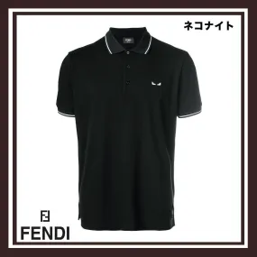 FENDI  |Luxury Knitted Polo Shirts Polos