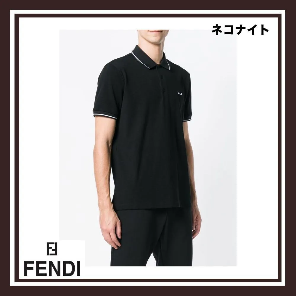 FENDI  |Luxury Knitted Polo Shirts Polos