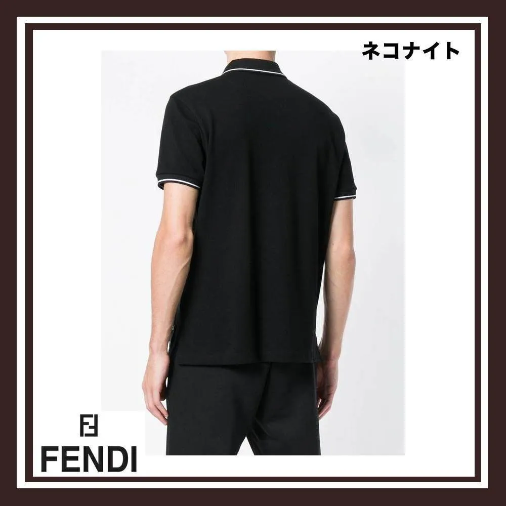 FENDI  |Luxury Knitted Polo Shirts Polos