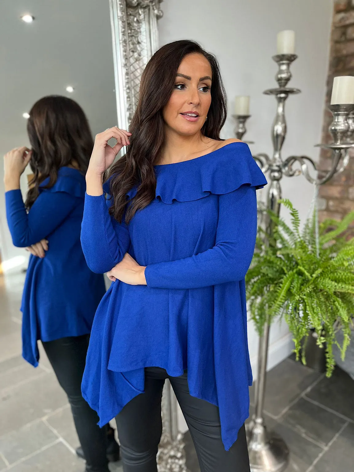 Fine Knit Frill Top Kyra