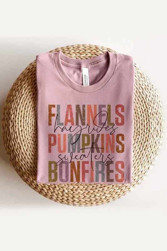 FLANNELS PUMPKINS BONFIRES GRAPHIC TEE