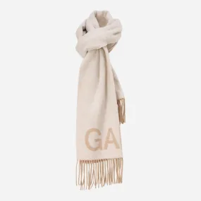 GANNI   Egret Fringed Scarf 