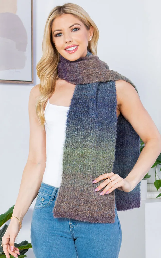 GAO4233 MULTI OMBRE COLOR OBLONG SCARF