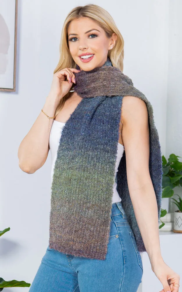 GAO4233 MULTI OMBRE COLOR OBLONG SCARF