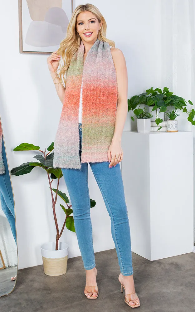 GAO4233 MULTI OMBRE COLOR OBLONG SCARF