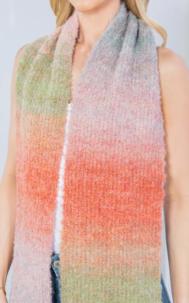 GAO4233 MULTI OMBRE COLOR OBLONG SCARF