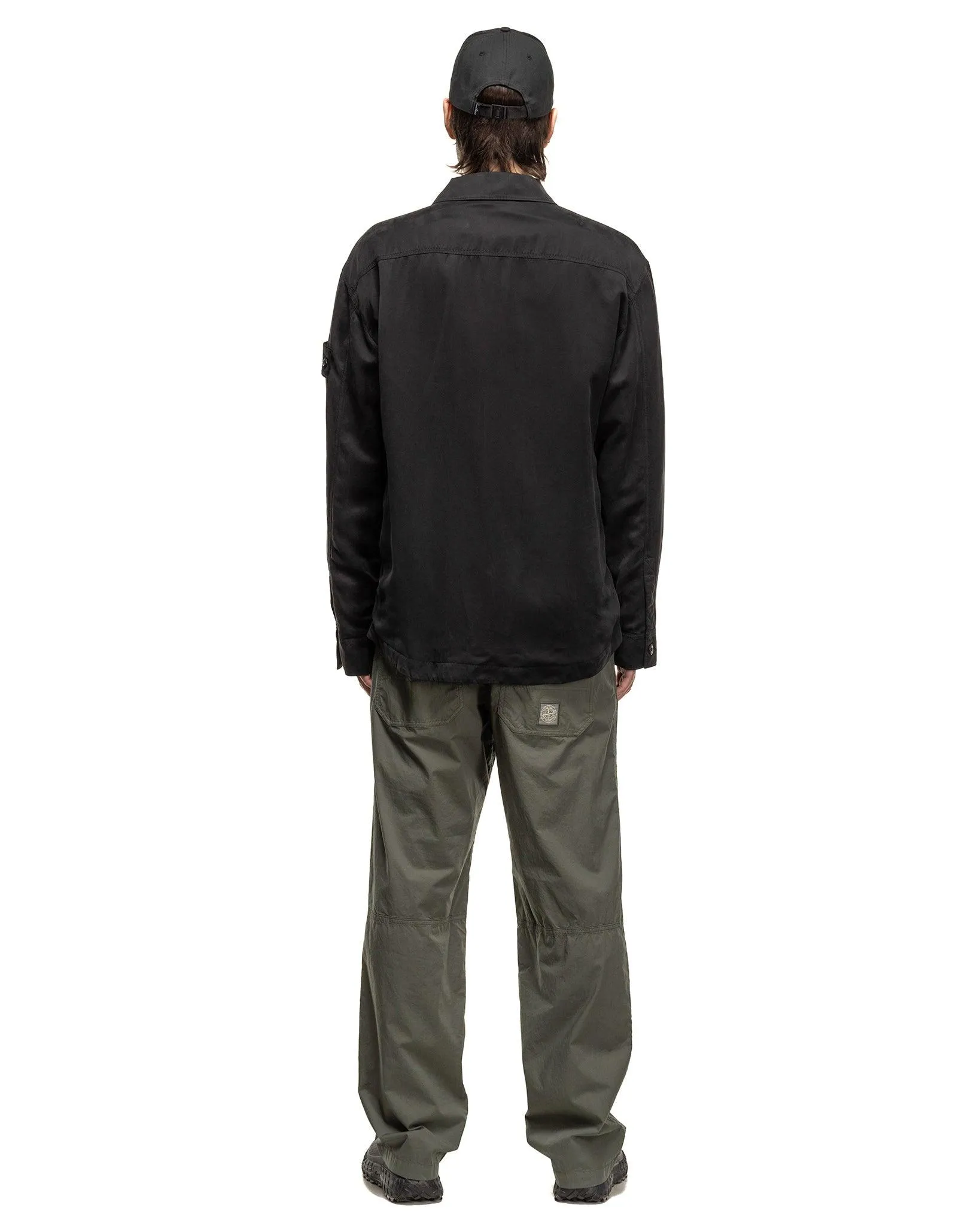 Ghost Piece Cupro Raso Comfort Fit Overshirt Black