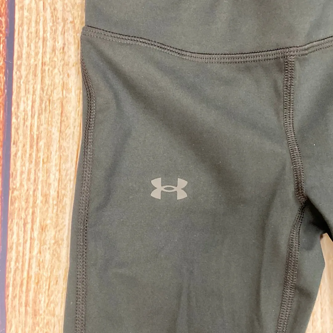 GIRLS UNDER ARMOUR MOTION SOLID CROP-BLACK