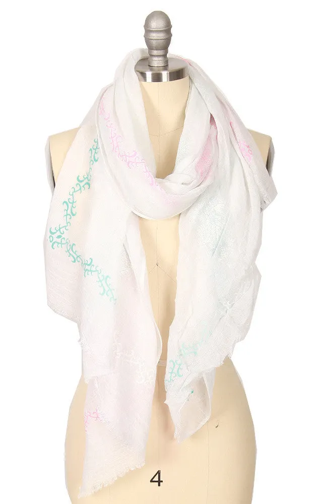 GPO553 Texture Print Scarf